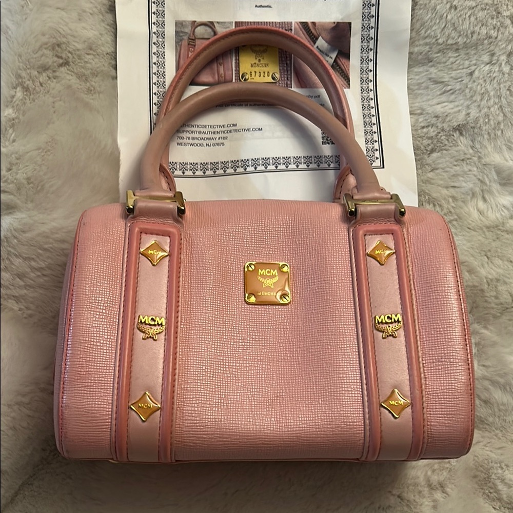MCM Pink cute RARE Handbag with COA